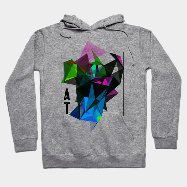 Abstract Geometric Collage Hoodie by NJORDUR